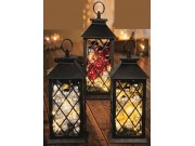 Premier Lit Bauble Lantern (Battery Operated, Warm White LEDs, 27cm)